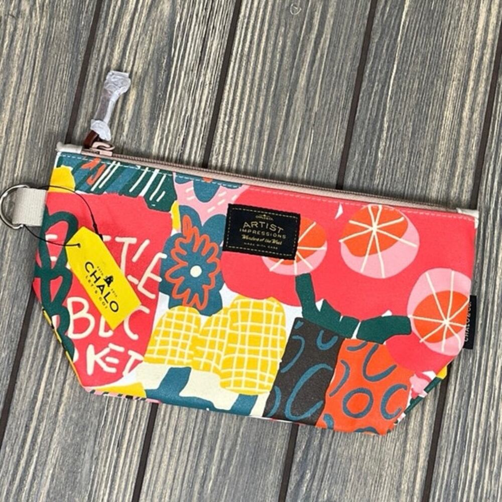 Chalo & Co‎ Artist Impressions Zipper Travel Makeup Cosmetic Bag Colorful